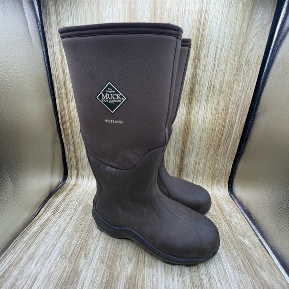 Muck Boot Company Wetland Waterproof Boots Men's Size 10 Brown Neoprene Shoes